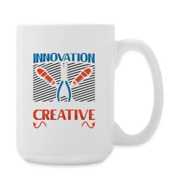 Elektriker Elektroniker Elektroinstallateur - Große Tasse 440 ml - Weiß - Rechts