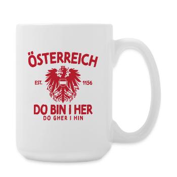 Austria Do Am I Her Austrian Saying - Large Mug 440 ml - white - Right