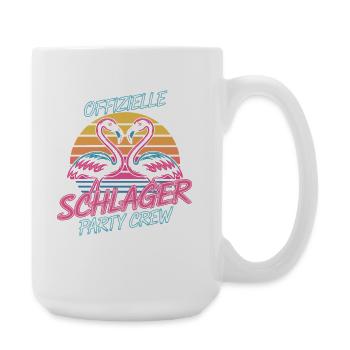 Schlager Party Crew Mallorca Flamingo JGA Malle - Große Tasse 440 ml - Weiß - Rechts