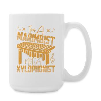 Marimbiste non xylophoniste Percussionniste - Grande tasse 440 ml - blanc - Droite