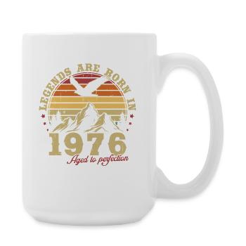 Legends Will Be 1976 Vintage Birthday Gift - Large Mug 440 ml - white - Right
