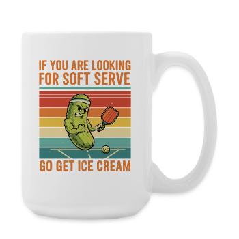 Pickleball Funny Player Soft Serve Go Get Icecreme - Large Mug 440 ml - white - Right