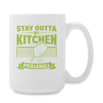 Pickleball Stay Outta My Kitchen funny player play - Large Mug 440 ml - white - Right