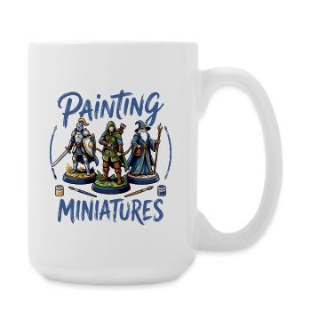 Ich male lieber Miniaturen - Große Tasse 440 ml - Weiß - Rechts