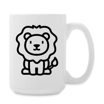lion - Large Mug 440 ml - white - Right