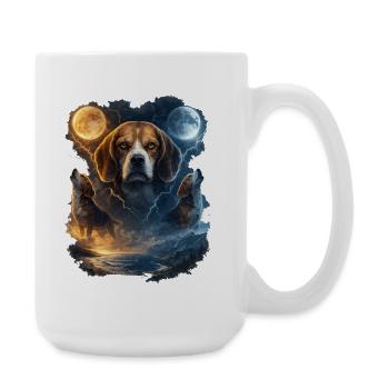 Moon Beagle Night Magic Beagle - Large Mug 440 ml - white - Right