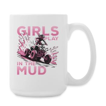 Quad ATV Femme Fille Quad Quad - Grande tasse 440 ml - blanc - Droite