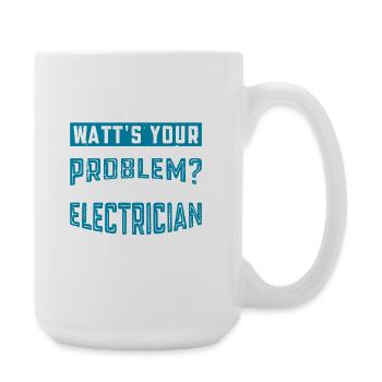 Electrician, Electronics Technician, Electrician - Large Mug 440 ml - white - Right