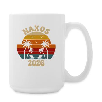 Naxos Sonnenuntergang 2026 - Große Tasse 440 ml - Weiß - Rechts