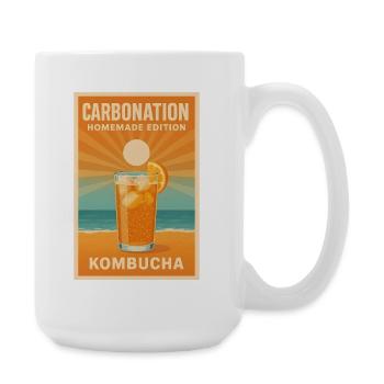Homemade sparkling water | Kombucha DIY - Large Mug 440 ml - white - Right