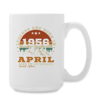 Avril 1956 Vintage Cadeau D'anniversaire - Grande tasse 440 ml - blanc - Droite