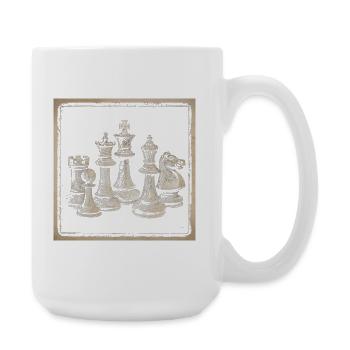 Vintage Chess Design for Chess Lovers Classic - Large Mug 440 ml - white - Right