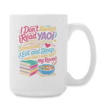 Je ne lis pas toujours des livres jeunesse – Manger dormir - Grande tasse 440 ml - blanc - Droite