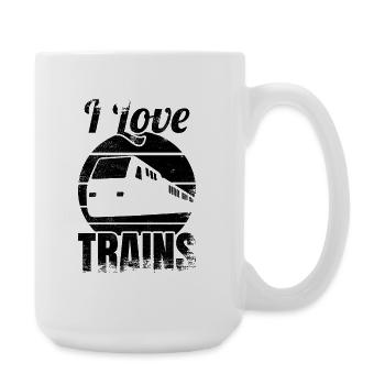 Railway lovers - Large Mug 440 ml - white - Right