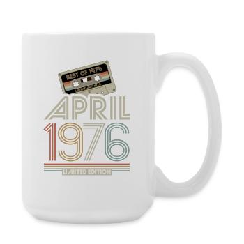 Best of April 1976 Kassette | Limited Edition - Große Tasse 440 ml - Weiß - Rechts