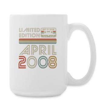 Édition limitée cadeau d’anniversaire avril 2008 - Grande tasse 440 ml - blanc - Droite