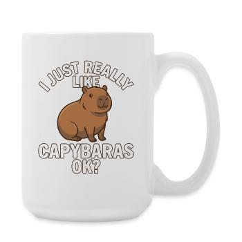 Capybara, j’aime vraiment les capybaras - Grande tasse 440 ml - blanc - Droite
