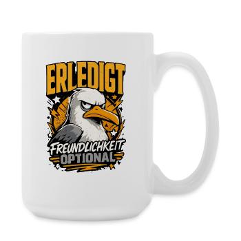 Erledigt Freundlichkeit optional Adler Humor - Große Tasse 440 ml - Weiß - Rechts