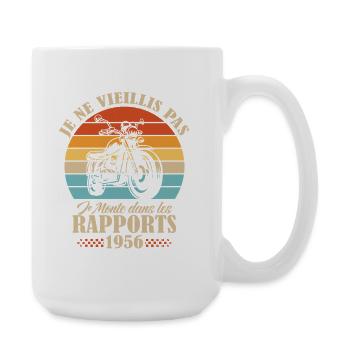 Je Ne Vieillis Pas Moto Vintage Humour - Grande tasse 440 ml - blanc - Droite