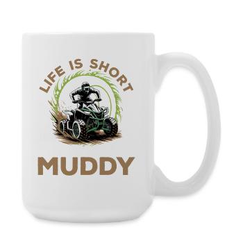 Quad ATV Boy Men Four Wheeler - Large Mug 440 ml - white - Right