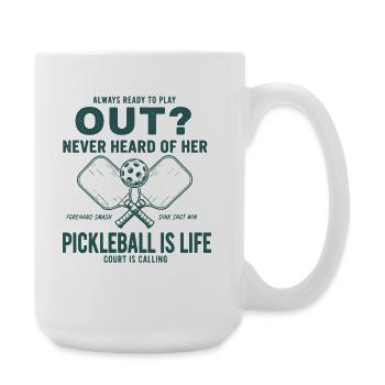 Joueur drôle de pickleball Adore le terrain de pickleball - Grande tasse 440 ml - blanc - Droite