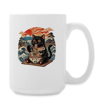 Cat Eat Noodle: Amour des Chats Gourmands - Grande tasse 440 ml - blanc - Droite