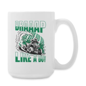 Quad ATV Boy Men Four Wheeler - Large Mug 440 ml - white - Right