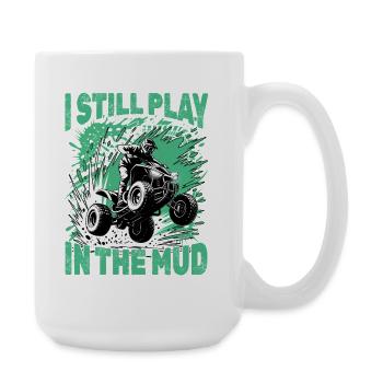 Quad ATV Boy Men Four Wheeler - Große Tasse 440 ml - Weiß - Rechts