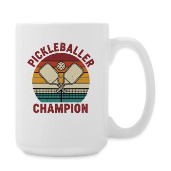 Joueur drôle de pickleball Pickleball - Grande tasse 440 ml - blanc - Droite