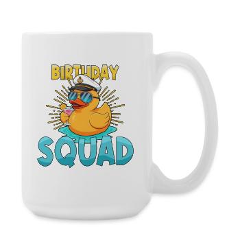 Duck Captain Geburtstagsstaffel Strand-Sommerkreuzfahrt - Große Tasse 440 ml - Weiß - Rechts