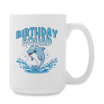 Birthday Squad Beach Summer Cruise Dolphin - Large Mug 440 ml - white - Right