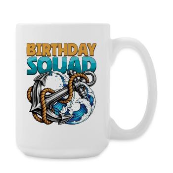 Birthday Squad Beach Summer Cruise Anchor - Large Mug 440 ml - white - Right