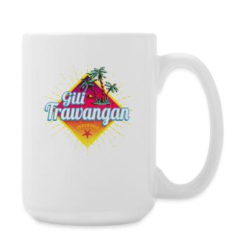 Gili Trawangan Retro Island Indonésie Souvenir - Grande tasse 440 ml - blanc - Droite
