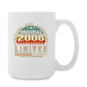 2006 Vintage Rétro Cadeau d’anniversaire - Grande tasse 440 ml - blanc - Droite