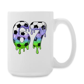 7th Birthday Soccer Shirt I was 6 Now Im 7 years - Grande tasse 440 ml - blanc - Droite