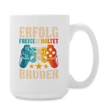 Familie Set ERFOLG FREIGESCHALTET BRUDER LUSTIG - Große Tasse 440 ml - Weiß - Rechts