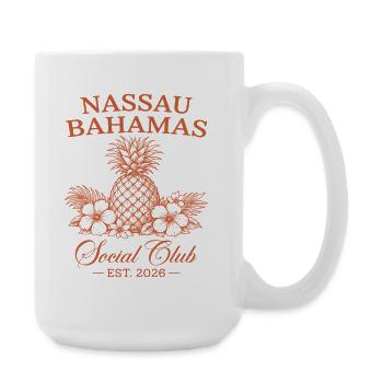 Nassau Bahamas Social Club Est 2026 - Large Mug 440 ml - white - Right