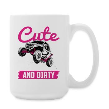UTV Fille tout-terrain Femme 4 roues côte à côte - Grande tasse 440 ml - blanc - Droite