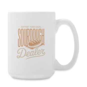 Lokaler Sauerteighändler - Große Tasse 440 ml - Weiß - Rechts