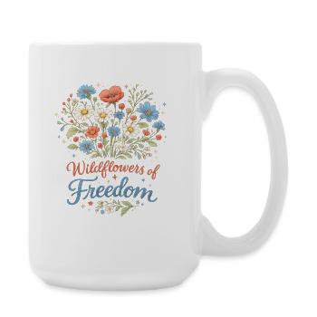 Fleurs sauvages de la liberté - Grande tasse 440 ml - blanc - Droite