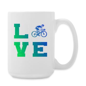 Gift idea for a road bike with road bike - Large Mug 440 ml - white - Right