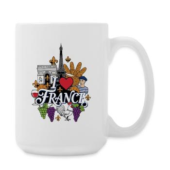 J’adore les vacances en France - Grande tasse 440 ml - blanc - Droite