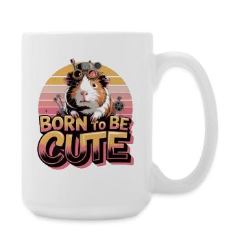 Chemise cochon d’Inde Né pour être mignonne Steampunk - Grande tasse 440 ml - blanc - Droite