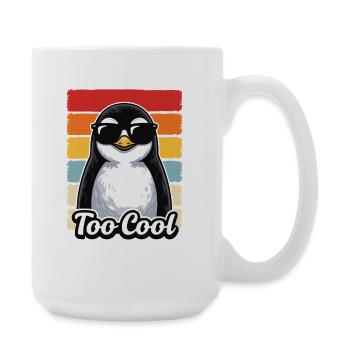 Too Cool Penguin Retro Sunglasses Shirt - Large Mug 440 ml - white - Right