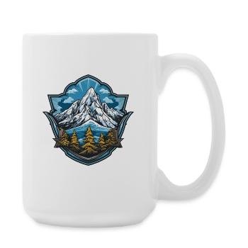 Insigne paysager du lac Alpine Summit - Grande tasse 440 ml - blanc - Droite