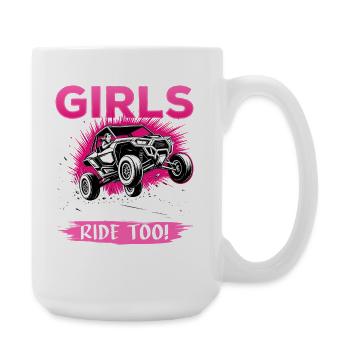 UTV Fille tout-terrain Femme 4 roues côte à côte - Grande tasse 440 ml - blanc - Droite