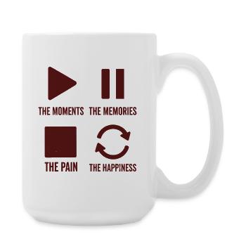 Pleine conscience, moments, souvenirs, bonheur - Grande tasse 440 ml - blanc - Droite