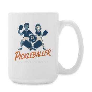 Pickleball Funny Player Pickleballer Love - Large Mug 440 ml - white - Right