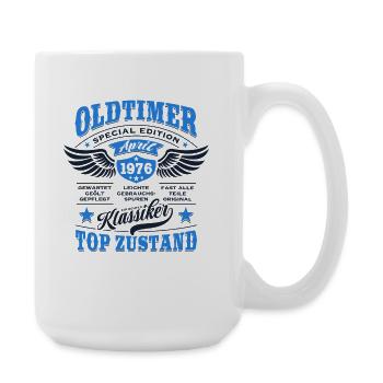 Oldtimer April 1976 - Geburtstag - Geschenk - Große Tasse 440 ml - Weiß - Rechts