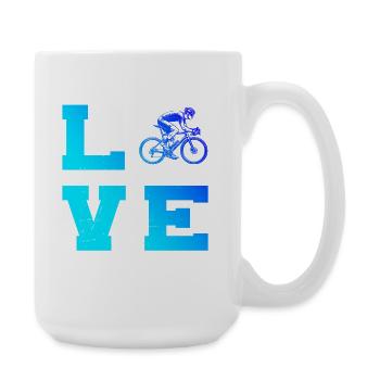 Gift idea for a road bike with road bike - Large Mug 440 ml - white - Right